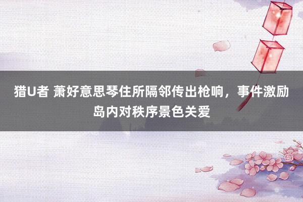 猎U者 萧好意思琴住所隔邻传出枪响，事件激励岛内对秩序景色关爱