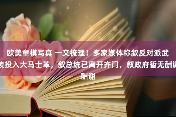 欧美童模写真 一文梳理！多家媒体称叙反对派武装投入大马士革，叙总统已离开齐门，叙政府暂无酬谢