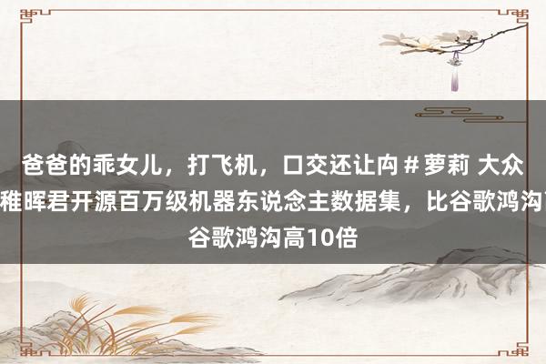爸爸的乖女儿，打飞机，口交还让禸＃萝莉 大众首个！稚晖君开源百万级机器东说念主数据集，比谷歌鸿沟高10倍