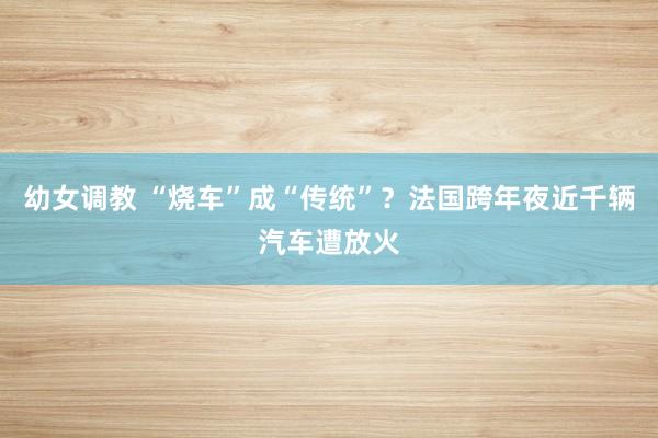 幼女调教 “烧车”成“传统”？法国跨年夜近千辆汽车遭放火