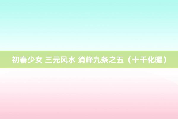 初春少女 三元风水 消峰九条之五（十干化曜）