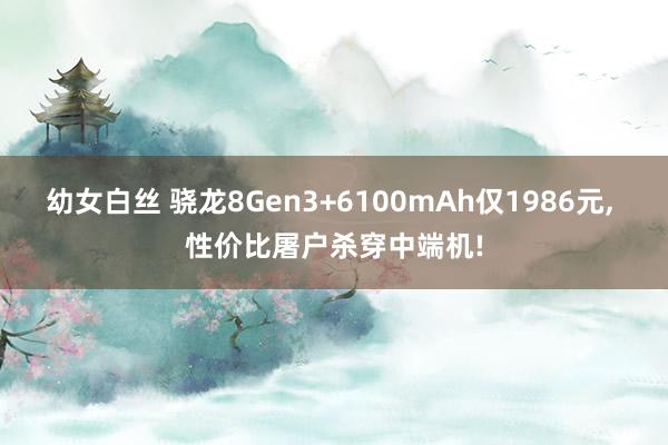 幼女白丝 骁龙8Gen3+6100mAh仅1986元， 性价比屠户杀穿中端机!