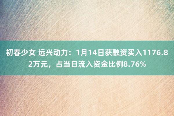 初春少女 远兴动力：1月14日获融资买入1176.82万元，占当日流入资金比例8.76%